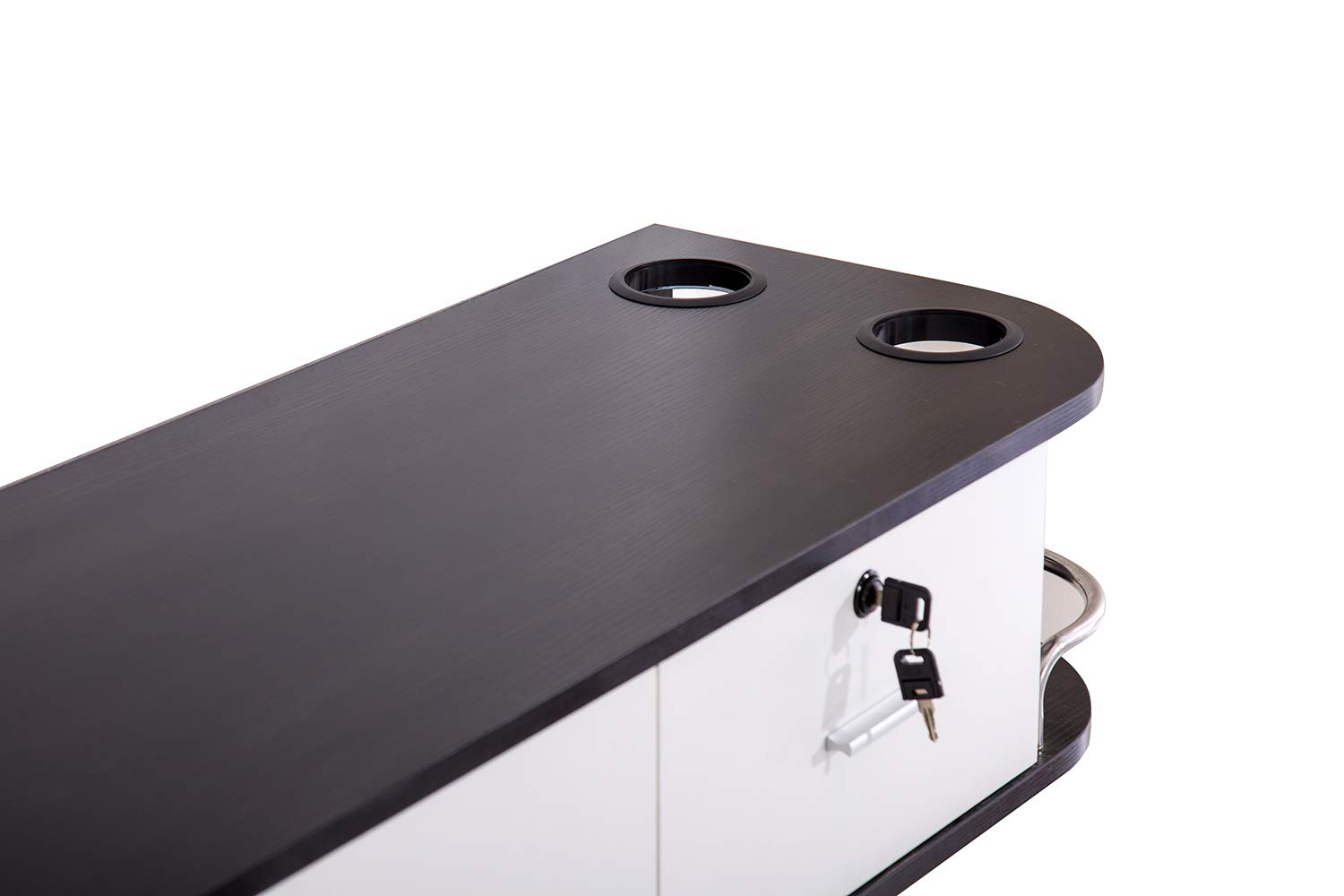 BarberPub Beauty Locking Wall Mount Styling Station Barber Beauty Spa Salon Equipment 6154-5012 (Black&White): Home & Kitchen