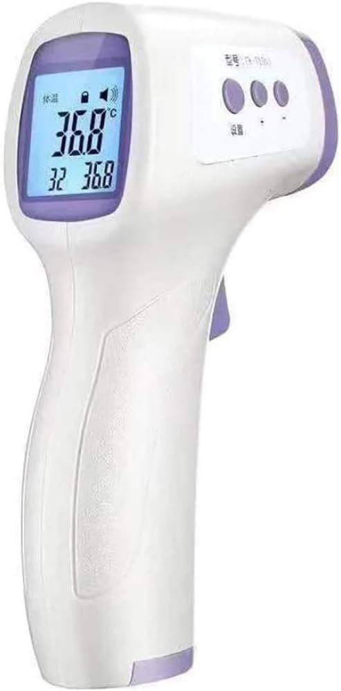 SJZXZRXY Infrared Temperature Gun Human Digital Laser Non-Contact Multi-Function Screen Display Adjustable Emissivity, Suitable for Infant, Adult, Child, Object Surface