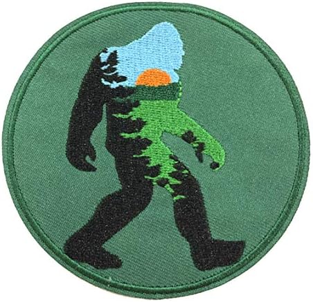 Bigfoot 3.5" Embroidered Iron/Sew-on Patch Cryptid Creature Series Souvenir Travel Vacation Unexplained Mysteries Yeti Sasquatch X-Files Aliens Wonders National Park Mountains
