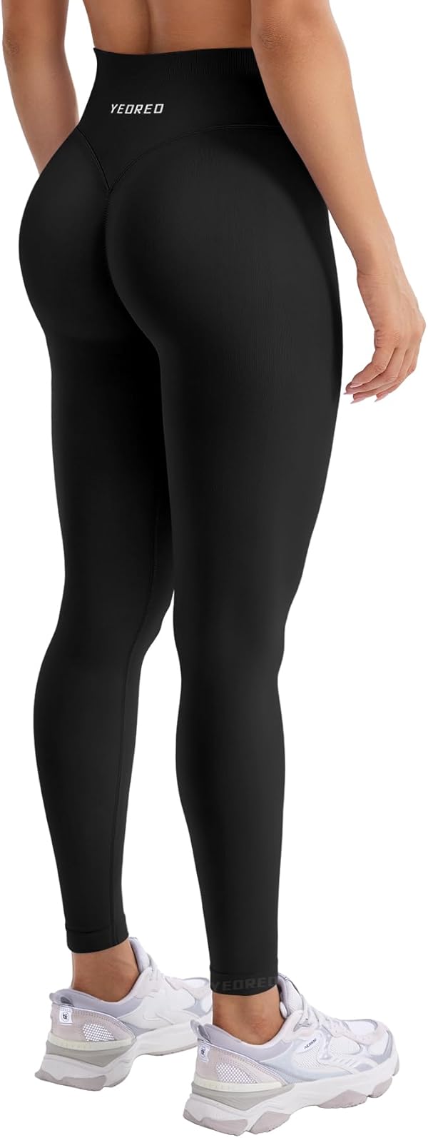YEOREO Damen Sport Leggings Invisible Scrunch Butt Gym Leggings Hoch Taille Yoga Legging Booty Workout Leggings Booty Lifting Po Push Up Gym Sporthose