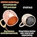 Set of 2 Moscow Mule Copper Mugs with Shot Glass – Two 16 Oz Hammered Moscow Mule Mugs for Cold Drinks – Solid Copper Mugs by Copper Gloss Red