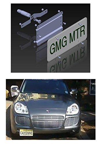 GMG Motorsports The NO Holes License Plate Bracket for The Porsche Cayenne Models up to 2018 (Will Work on Vehicles with Front sensors) No Drill Tow Hook License Plate Mount - Thumbnail 5
