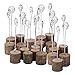 ECHI Wedding Table Card Holder, Real Wooden Base Photo Holder - Suit for Photo,Picture,Memo,Card,Business Card Clip (20PCS)