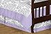Lavender, Gray and White Elizabeth Damask Print Girl Toddler Bedding Children and Kids 5pc Set