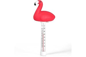 Beentiber Floating Pool Thermometer, Large Size Easy Read for Water Temperature with String for Outdoor & Indoor Swimming Pools and Spas, Hot Tubs & Aquariums（Flamingo）