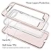 Anuck Case for iPhone 8 Plus Case, for iPhone 7 Plus Case 5.5 inch, Crystal Clear 3 in 1 Heavy Duty Defender Shockproof Full-Body Protective Case Hard PC Shell Soft TPU Bumper Cover - Clear Rose Gold