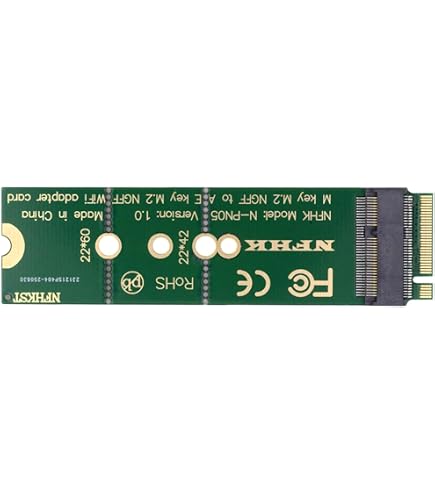Nikou M.2 NGFF Card, PCI-E 1X Desktop WiFi WLAN Adapter Network Card