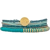 Pura Vida Bracelets Pack Teal Tides Style Pack - 3-Piece Boho Bracelet Stack