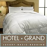 Hotel Grand Oversized 500 Thread Count All-season Siberian White Down Comforter-Full/Queen.