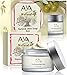 Facial Moisturizer & Natural Soap Kit - Premium Vegan Day Cream 1.7 oz + Rose Wrinkle Face Cleanser 3.4 oz - Shea, Jojoba, Olive, Avocado and Almond Oils Blend Care Set