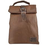 Waxed Canvas Insulated Reusable Lunch Bag w/Grip Easy Carry for Work/Travel Handmade by Hide & Drink :: Honey Bourbon