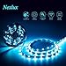 Nexlux LED Strip Lights, 16.4ft Waterproof IP65 5050 SMD RGB LED Flexible Strip Light Black PCB Board Color Changing Decoration Lighting 44 Key RF Controller+ UL Approved Power Adapter