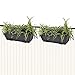 Galapara Railing Planter, Window Box Wall Hanging Planter Set Durable Plant Container Set Lovely Balcony Flower Pot Weatherproof Poly Rattan, 20 inch 2 pcs Blackthumb 1