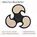 Fidget Toys Hand Spinners EDC Finger ADHD Focus Toy Nano Stainless Steel Bearing High Speed Ultimate Spin Over 3 Minutes (Black+Gold)