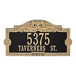 Personalized Indoor/Outdoor Cast Irish Celtic Dragon Address Plaque Sign with House Number and Street Name (Black Gold)