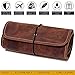 Leather Desk Organizer for Cables, Small Electronics, Mesh Zippered Pockets for USB Drive, Phone, Battery, SD Card, SIM Card, Passport Holder