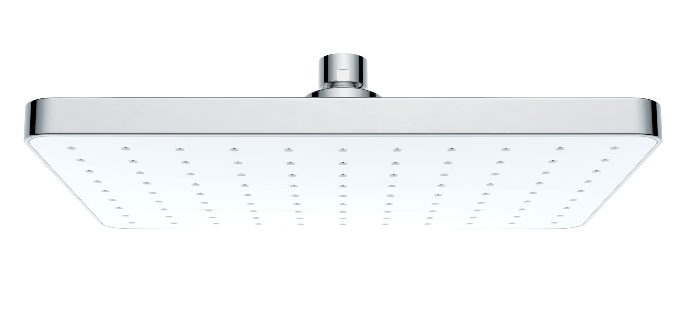WENKO Shower Head No More Limescale Automatic Cleaning Shower Head Anti-Limescale with Automatic Cleaning Function Rainfall Shower Square Chrome 25 x 17 cm