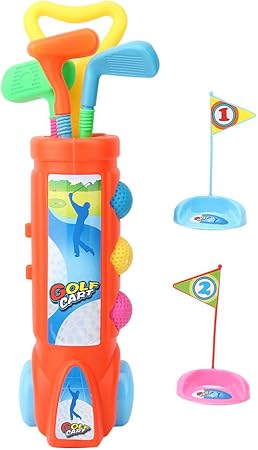 Amazon プラスチック製の組み立て可能なキッズゴルフクラブセット 初期の教育玩具 屋外の親子ゲームのための屋内遊びのための統合設計 ゴルフ おもちゃ