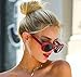 EHH - Oval Round Retro Oval Sunglasses Color Tint or Smoke Lenses Clout Goggles (Red, Smoke)