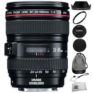 Canon EF 24-105mm f/4 L IS USM Lens (White Box) + SSE Lens Accessory Kit For Canon 6D 5D Mark II 5D Mark III SL1 T5i T5 T4i T3i T3 60D 70D T2i T1i Xsi XS DSLR Cameras