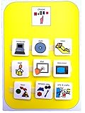 A4 Plastic Visual ASD Activity Choice Board (Picture Communication Symbols)