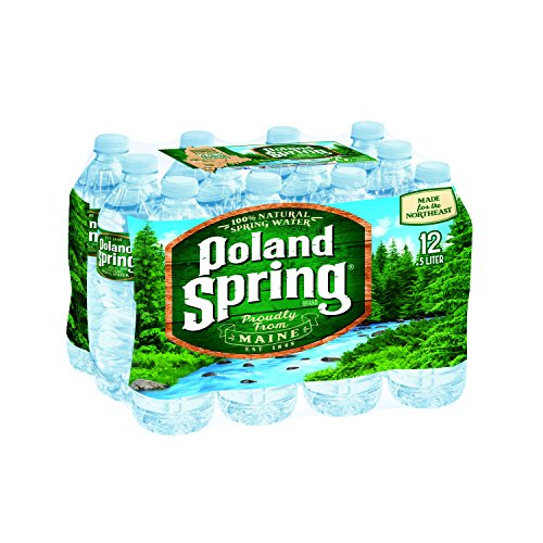 POLAND SPRING 100% Natural Spring Water, 16.9-ounce plastic bottles (Pack of 12)