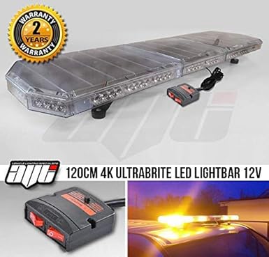 12 V - 24 V, 1200 mm, 1.22 meters/48'Bernstein Magnetische LED Light Bar, 88 Super helle LED's, hochwertige blinkendes Licht-