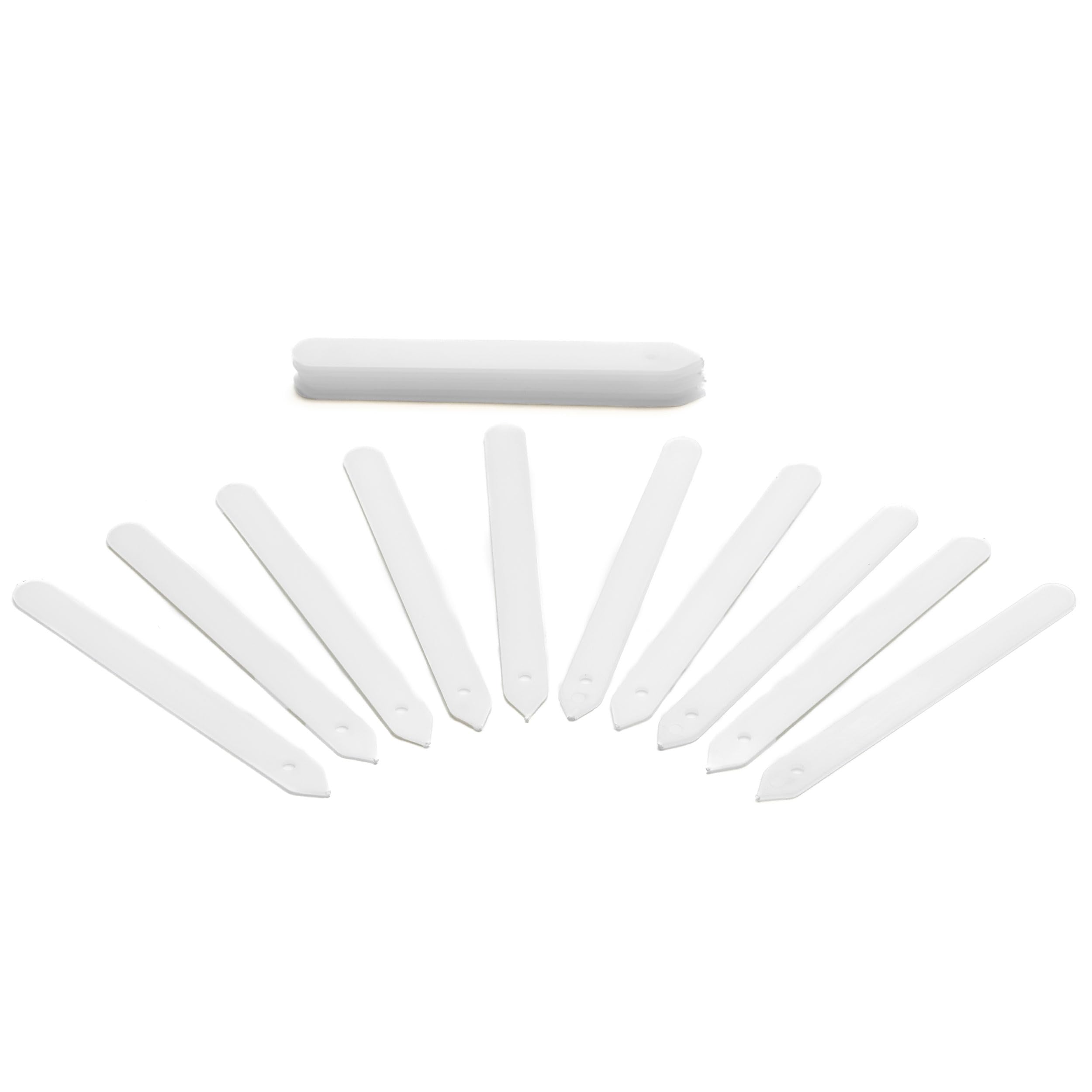 EarlyGrow 10cm (4inch) Plastic Plant Labels, Pack of 25 Stick-in Reusable Garden Name Tags for Seed Sowing and Young Plants, Outdoor and Indoor Fruits, Flowers, Vegetable, Herbs - White