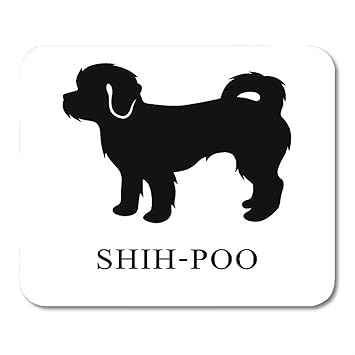 Amazon Com Aikul Mouse Pads Dog Shih Poo Silhouette Black