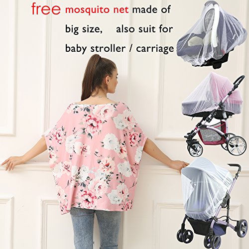 Mother's Nursing Cover, Multi-Use Baby Car Seat Cover, Lactating Women Breastfeeding Clothes, Lightweight And Maternity Dress Breathable Batwing-sleeved Blouse Shirt (2001-01)