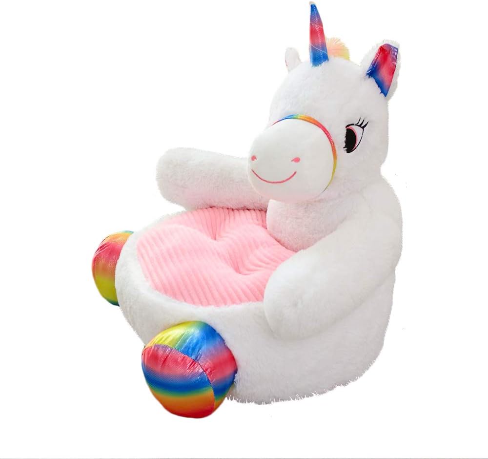 MJTP Baby Sofa Bear Support Seat Learning Sitting for Soft Chair Cushion Babys Feeding Pillows Safe Animal Plush Gift (Unicorn)