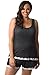 Velvet Kitten Comfy Plus Size Tank Top & Short 562856x 2X Black/Pink