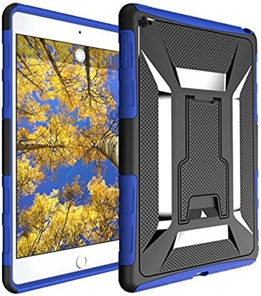 TENWANS[ X-Super car Series]，iPad Mini 4 Case Lightweight Hard Shell Case With Built in Stand,Dual Layer Shock Absorbing Case Designed for the iPad mini 4 (Blue)