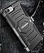 iPhone 7 Plus Case, Kaptron Full Body Protective Rugged Dual Layer Holster Case with Kickstand and Belt Clip for Apple iPhone 7 Plus (Black)