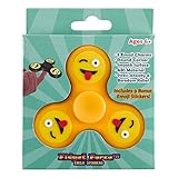 Fidget Force - Winking Tongue Out Emoji Tri-Spinner - A Fun Way to Keep Fidgety Hands at Play - ADHD, Anxiety, Autism & Stress Reducer - Hand Spinner & Fidget Spinner Toys for Adult - 9 Free Stickers