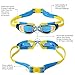 Hurdilen Kids Swim Goggles, Swimming Goggles for Kids Children, Anti-Fog Anti-UV Youth Swim Glasses with Nose Clip, Earplugs for Age 3-15