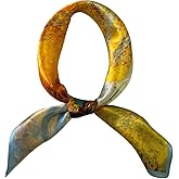 FONYVE 100% Mulberry Silk Scarf for Hair - 27" Square Head Scarf for Women - Lightweight Neck Scarf with Gift Packed