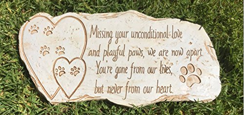 1 Pawprints+Remembered+Memorial+Stone+Marker
