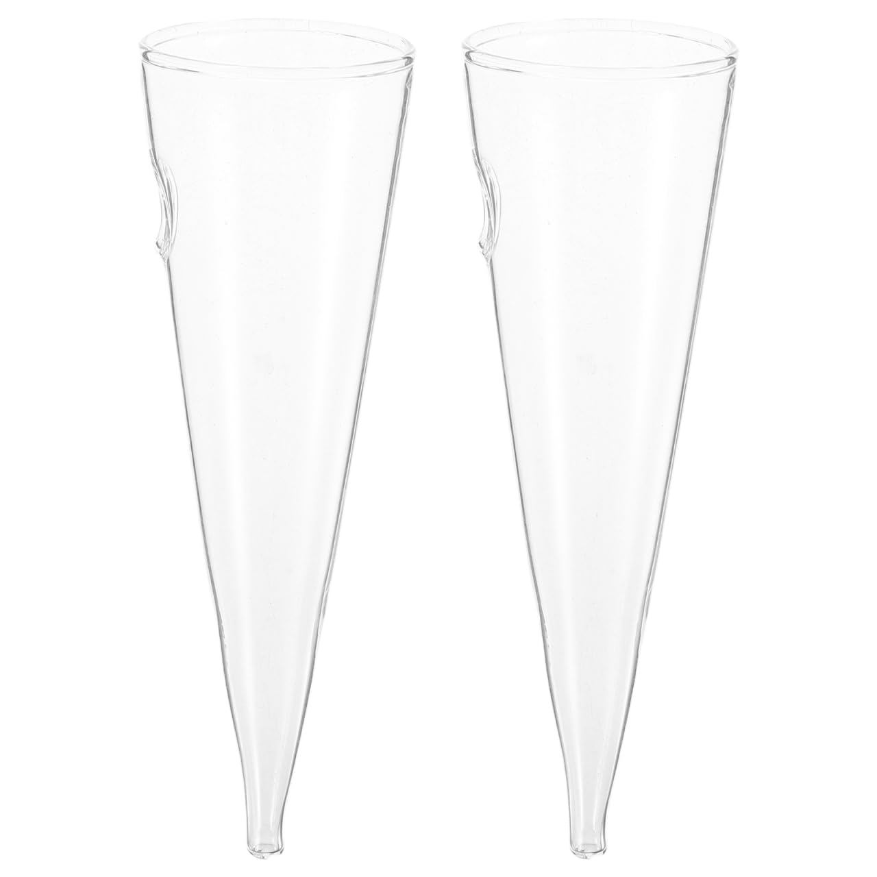 RORPOIR 2Pcs Wall-Mounted Glass Vases Hydroponic Planter Hanging Holders for Indoor Plants Home Wall Flowerpot Decoration 6.30X1.97X1.97In