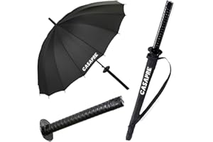 BEITA Samurai Umbrella Umbrella Creative Semi-Automatic Samurai Umbrella,Windproof Outdoor Umbrella.Sun Protection Umbrella Black.The Best Creative Gift.