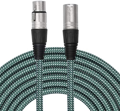 XLR Cable 3ft, BIFALE Heavy Duty Hybrid Braided XLR Patch Cable 3Pin XLR Male to Female Microphone Cable Balanced Mic/Snake Cord