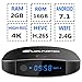 EVANPO Android 7.1 Smart TV Box Quad Core CPU 2GB 16GB with 3D/4K/2.4GHz WiFi/H.265/BT 4.0 Google TV Box Android Mini PC Media Player Set Top Box