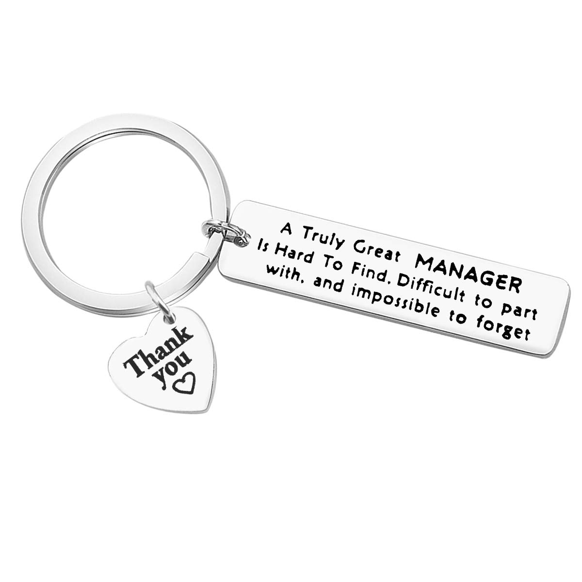 Huwujiu Manager Keyring Manager Gifts A Truly Great Manager is Hard to Find Keyring Leaving Farewell Christmas Retirement Gifts Thank You Gifts for Manager Boss Leader