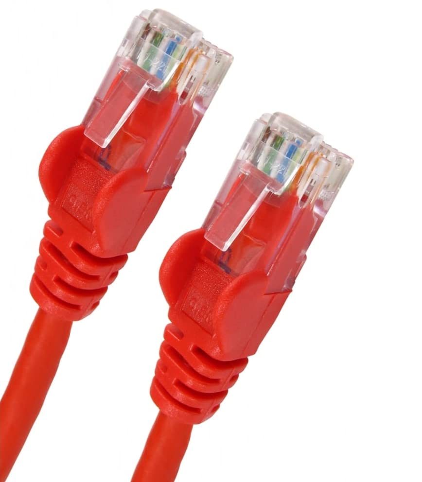 World of Data 5m RED CAT6 Network Cable (100% Copper Wire) - RJ45 - Ethernet - Patch - LAN - 10/100/1000 - Gigabit