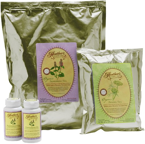 Heather's Irritable Bowel Syndrome Bulk Herb Kit - Loose Fennel Pouch, Loose Peppermint Pouch, Peppermint Oil Caps (All 20% Off!)