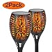 Solar Torch Lights Upgraded, Waterproof Flickering Flame Torch Light Dancing Flames Landscape Decoration Lighting Dusk to Dawn Auto On/Off Security Path Light for Garden Patio Deck Yard