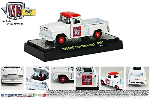 1958 GMC Fleet Option Truck (Red & White) MoonPie Series M2 Machines Auto-Thentics 2013 Castline Premium Edition 1:64 Scale Die-Cast Vehicle (MN01 13-07)