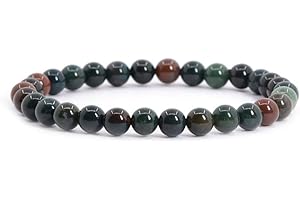 Justinstones Gem Semi Precious Gemstone 6mm Round Beads Stretch Bracelet 6.5 Inch Unisex