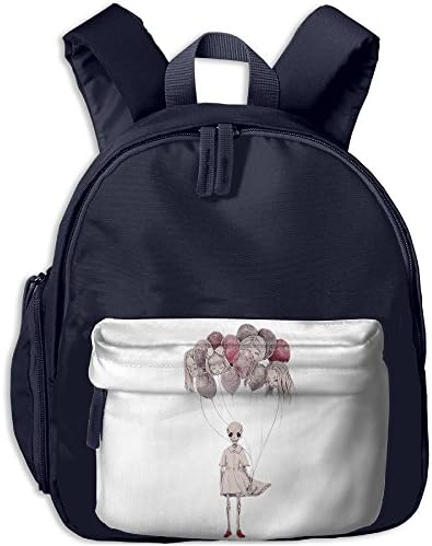 Kid's Cute Scary Skull Man Holding Human Head Balloon School Bags/Packbags For Boys And Girls
