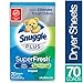 Snuggle Plus Super Fresh Fabric Softener Dryer Sheets with Static Control and Odor Eliminating Technology, EverFresh, 70 Count